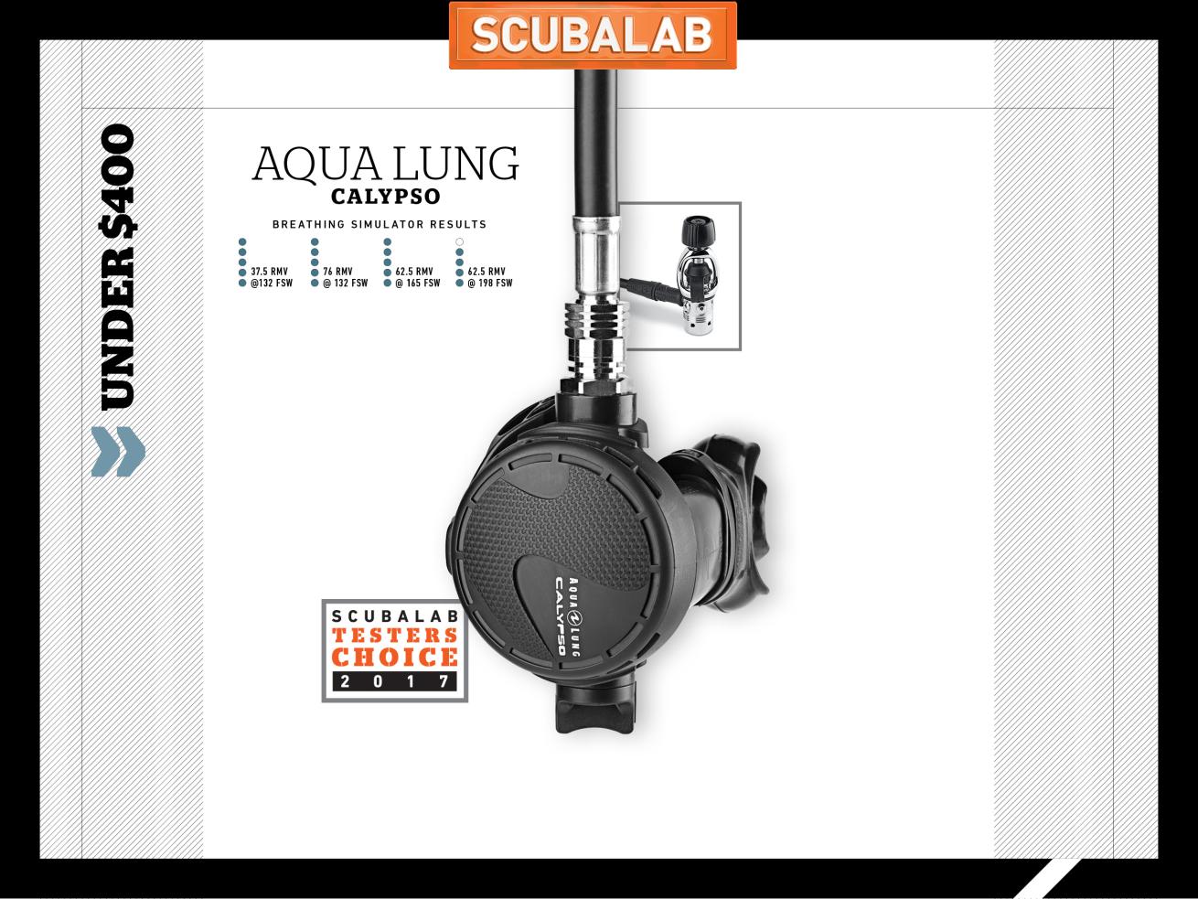 Aqua Lung Calypso scuba diving regulator ScubaLab review
