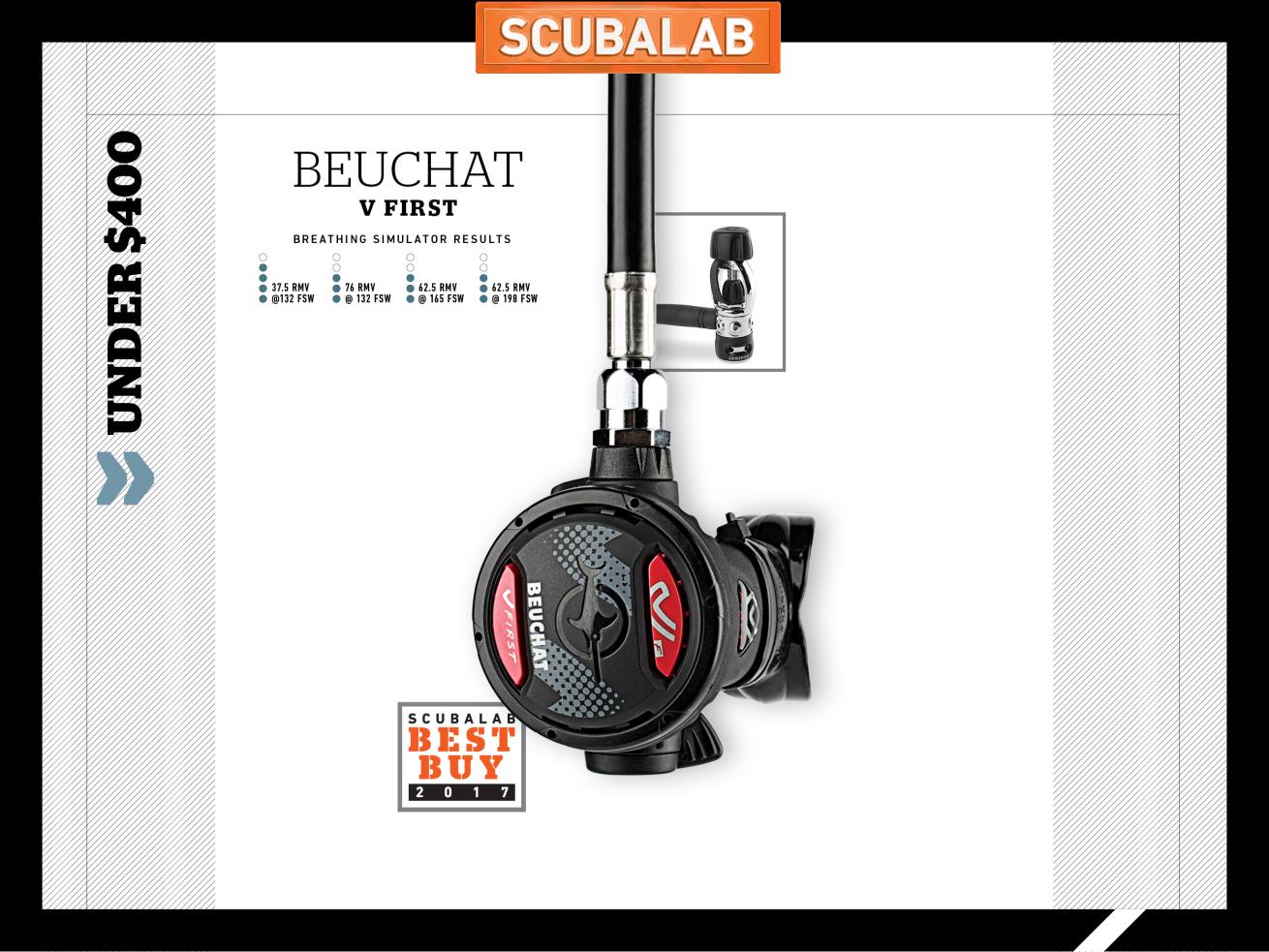 Beuchat V First scuba diving regulator ScubaLab gear review