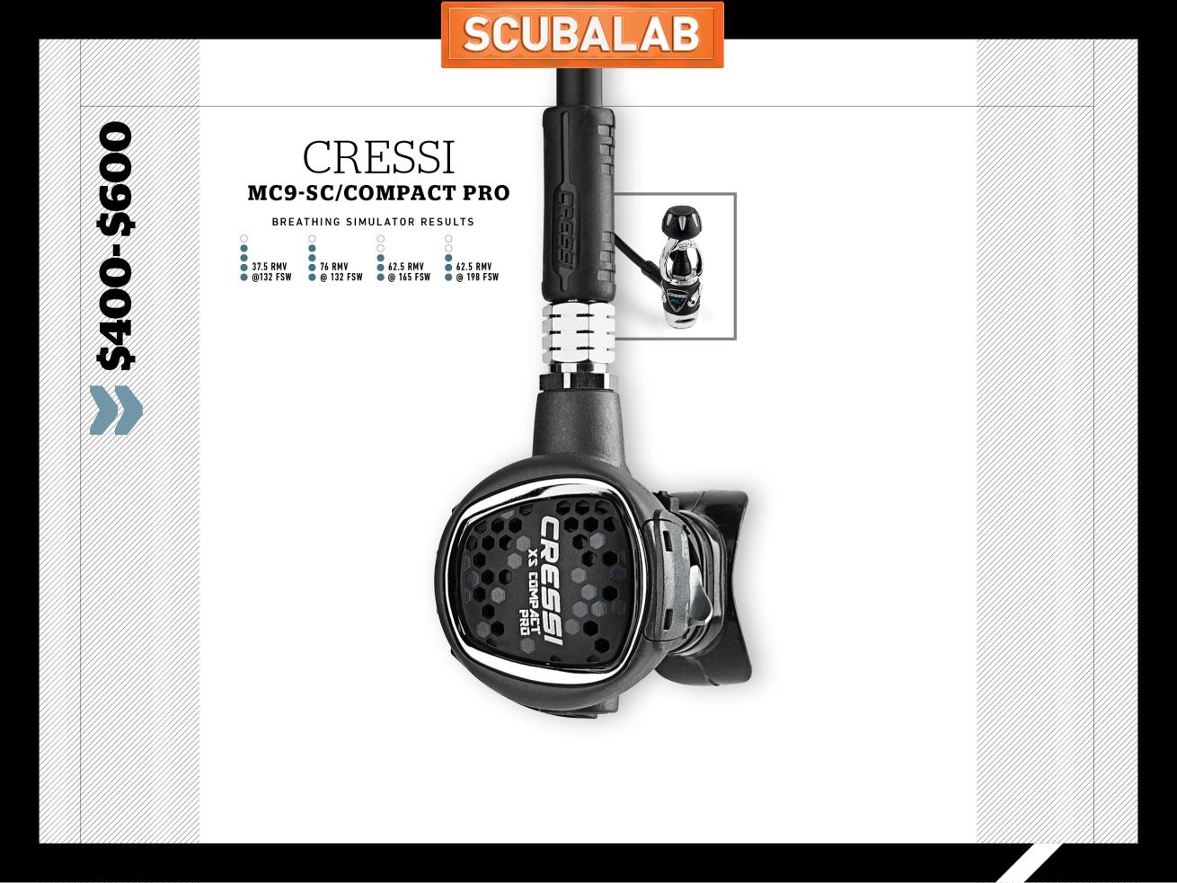 Cressi Compact Pro scuba diving regulator ScubaLab gear review
