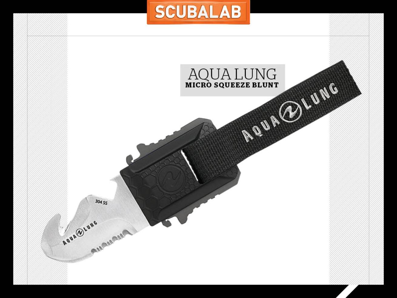 Aqua Lung Micro Squeeze Blunt dive knife line cutter Scuba Diving