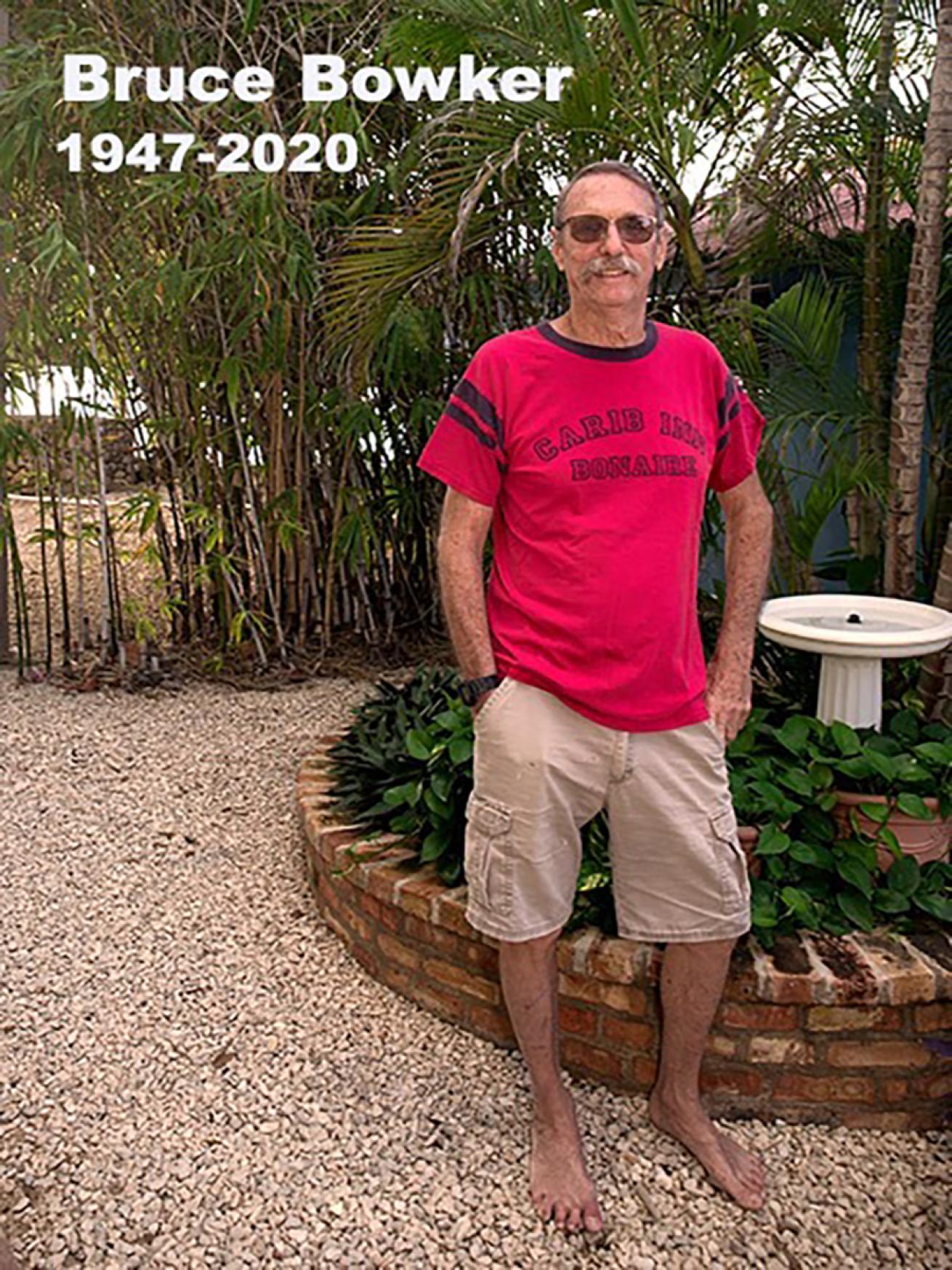 Bruce Bowker stands in Bonaire.