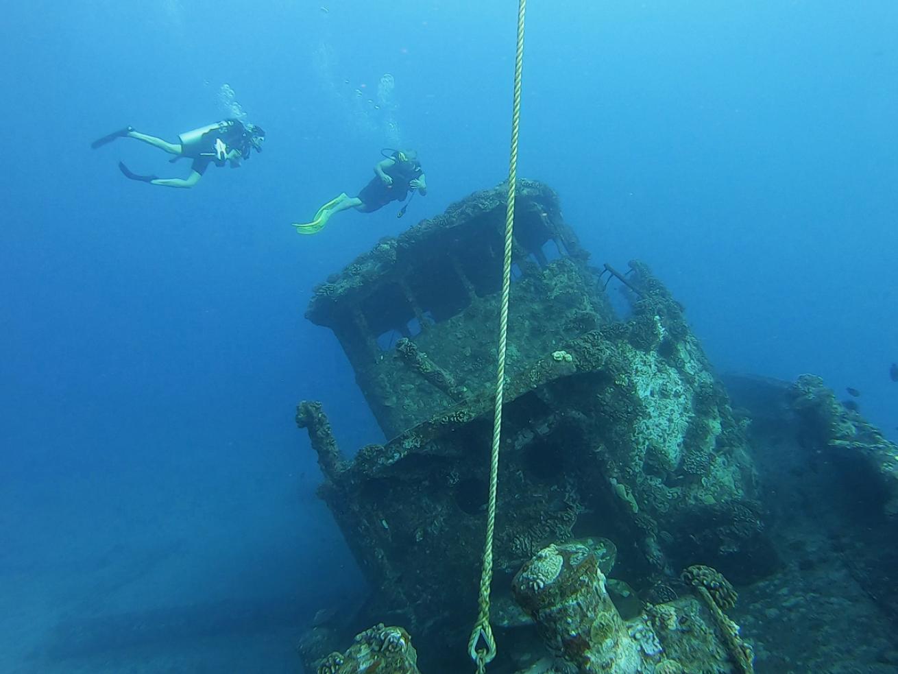 Diver on Navy Tug Oahu