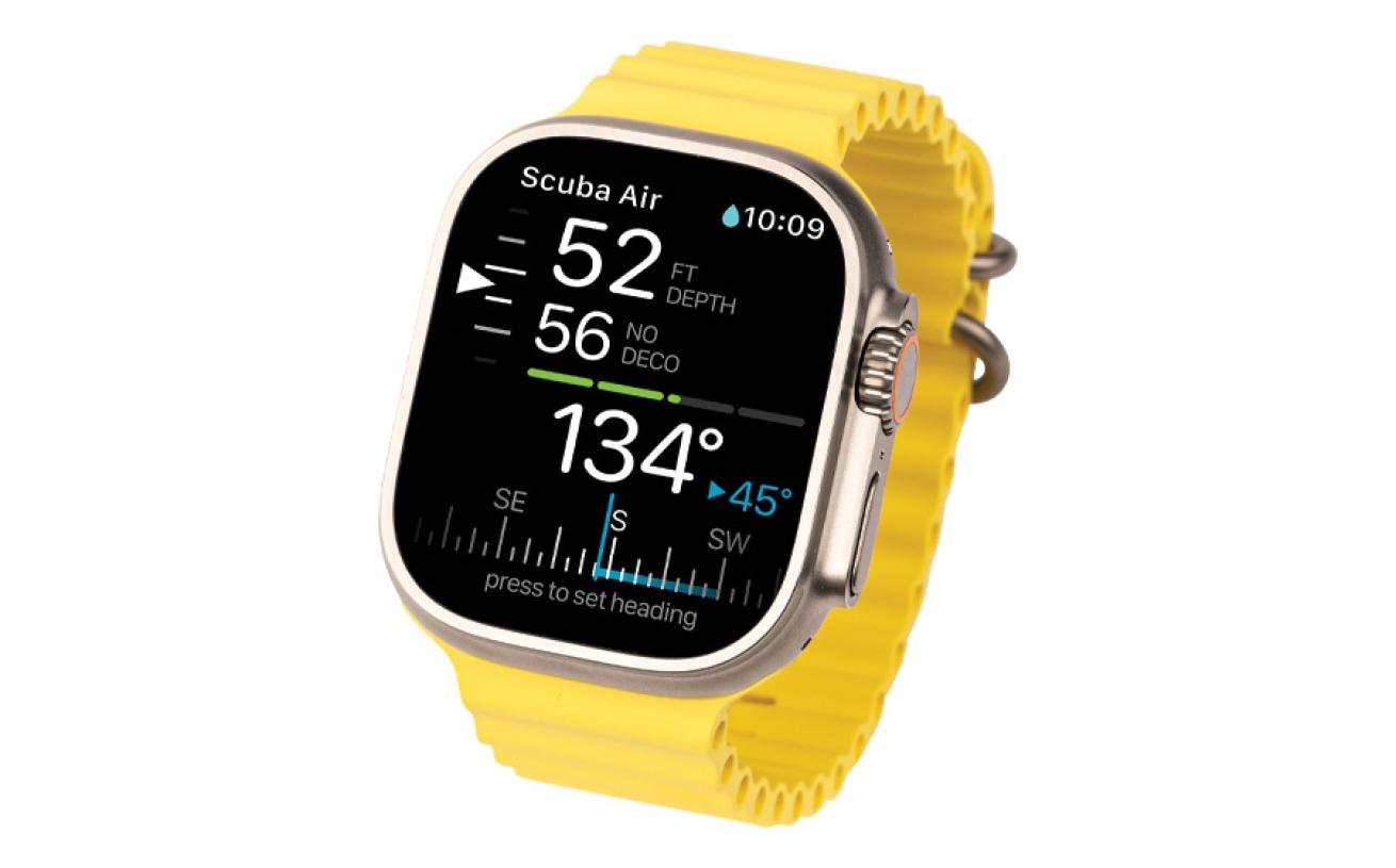 apple watch ultra with oceanic+ app