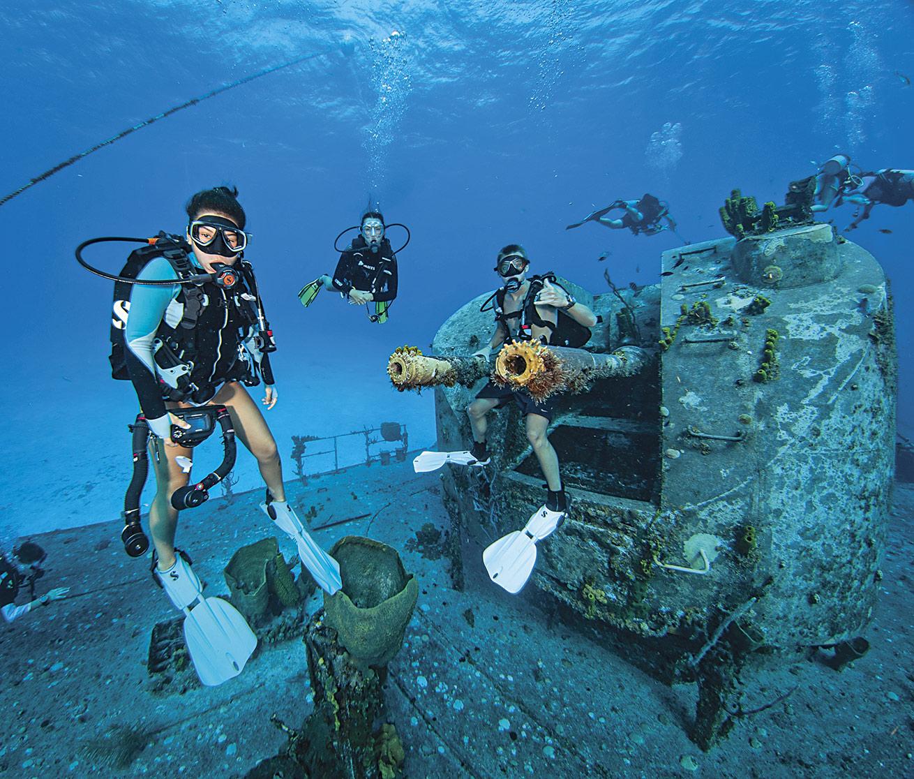 Proper-fitting equipment is essential for younger divers.