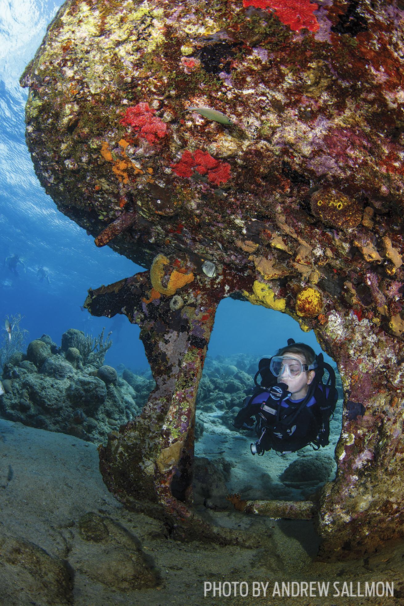 Scuba diving Curacao Tugboat shipwreck