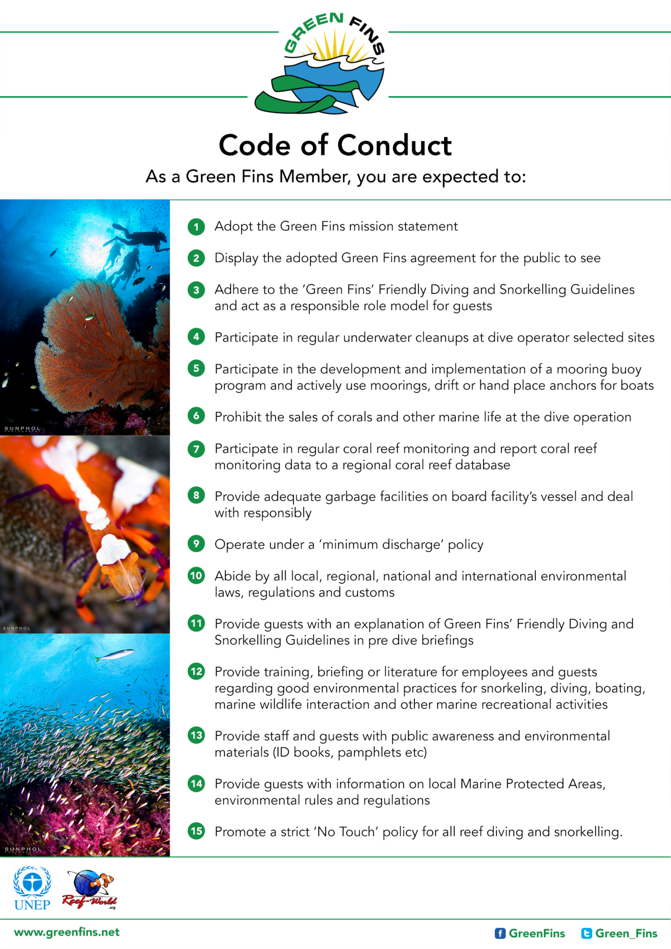 Green Fins Code of Conduct