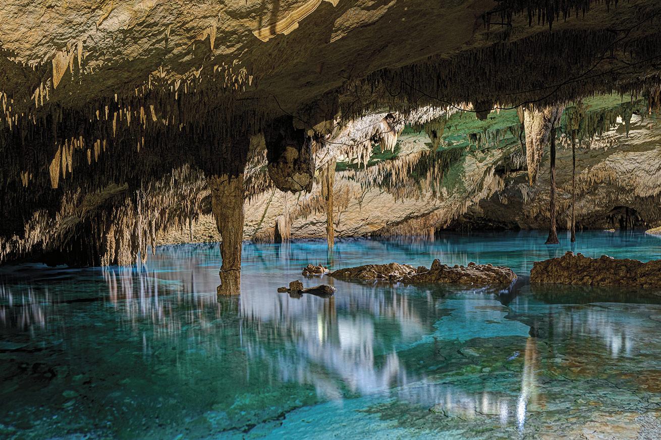 Taak Bi Ha, with its dramatic limestone formations, is a cavern that gives divers a taste of true cave diving.