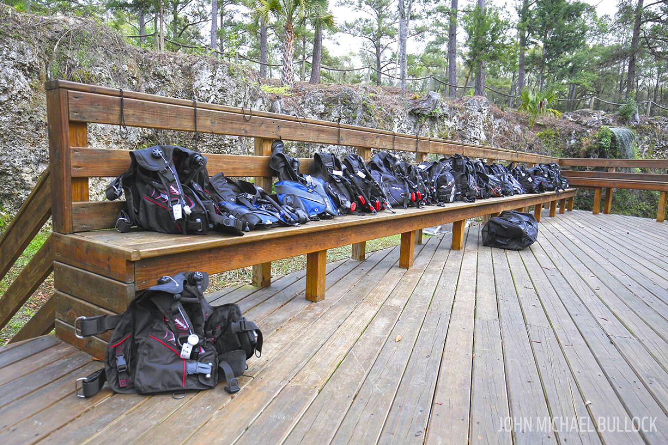 Scubalab 2016 bc gear test at Blue Grotto