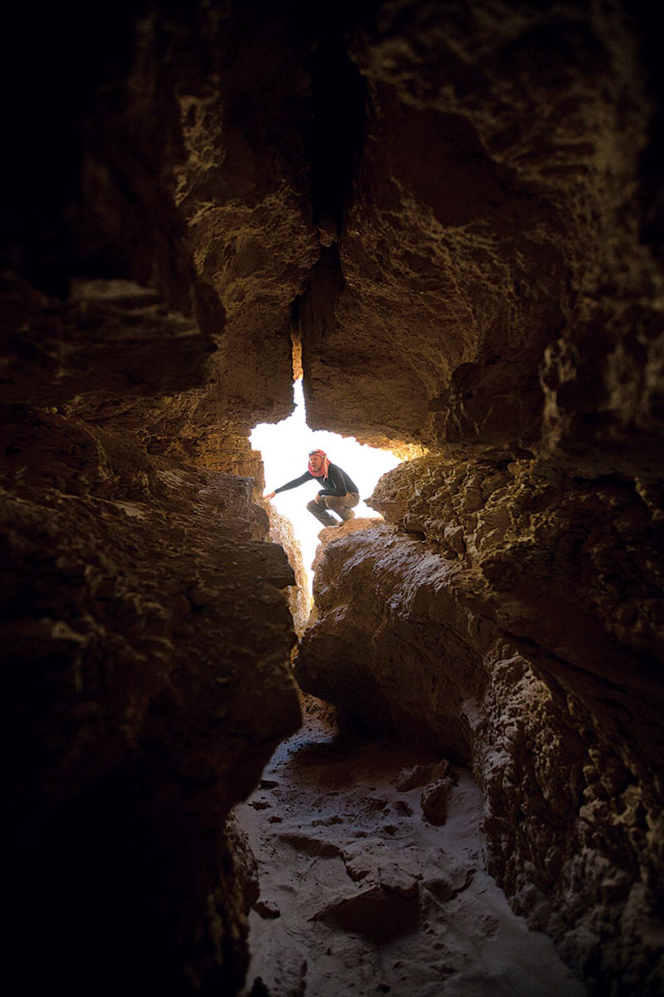 Looking Into One of Egypt's Many Caves