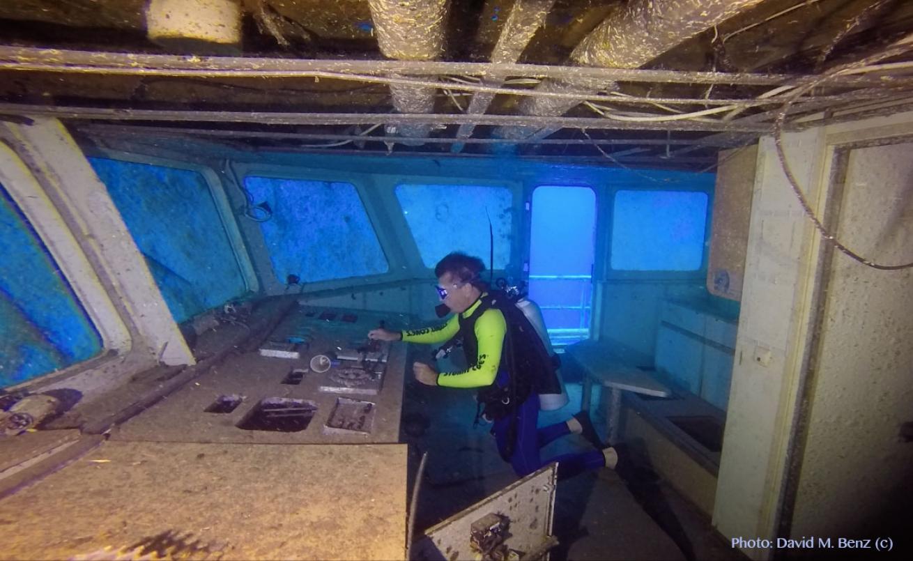 pilot house of the Sea Trader