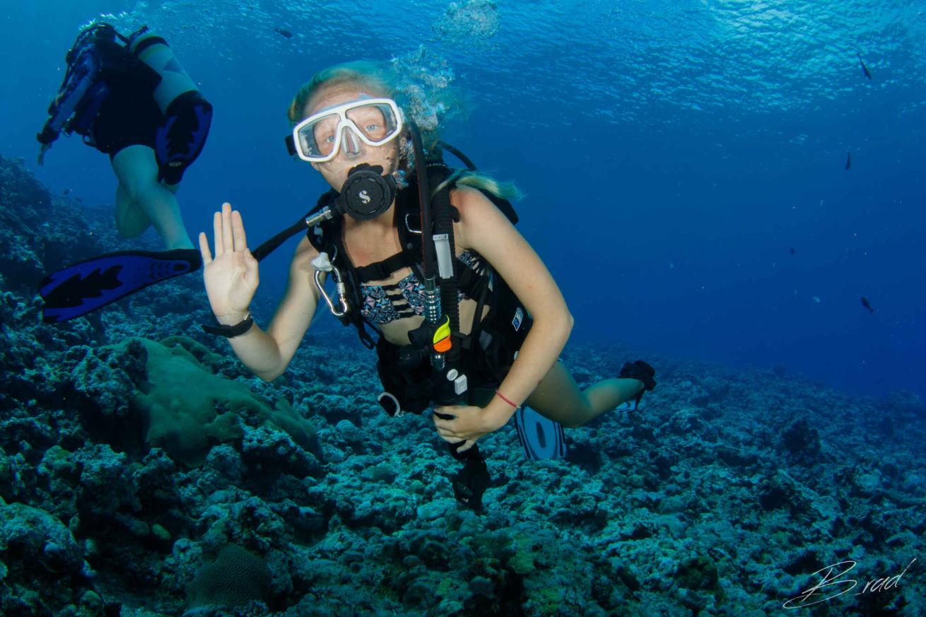 scuba diving yap underwater photo kids