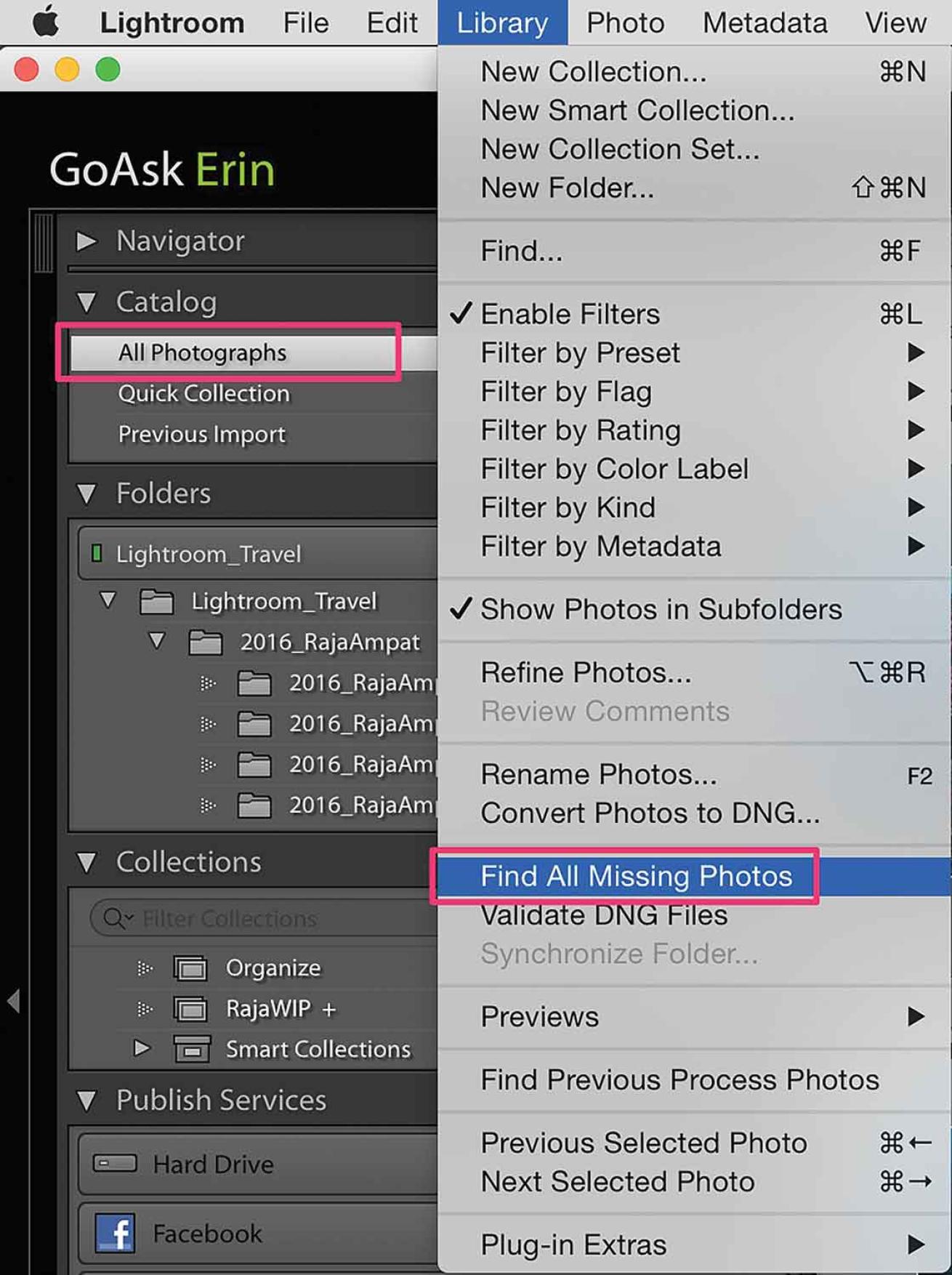 Adobe Lightroom Catalog Tutorial Tips Find Photos