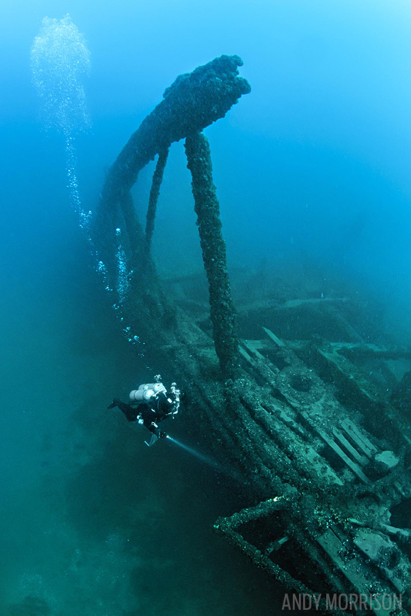 Wreck diving in Michigan.