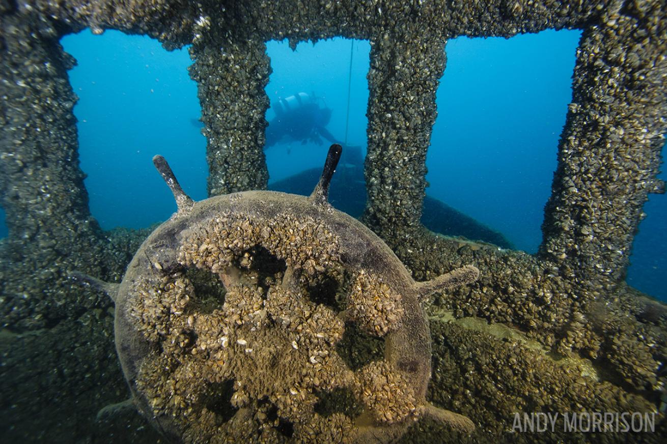 Wreck diving in Michigan.
