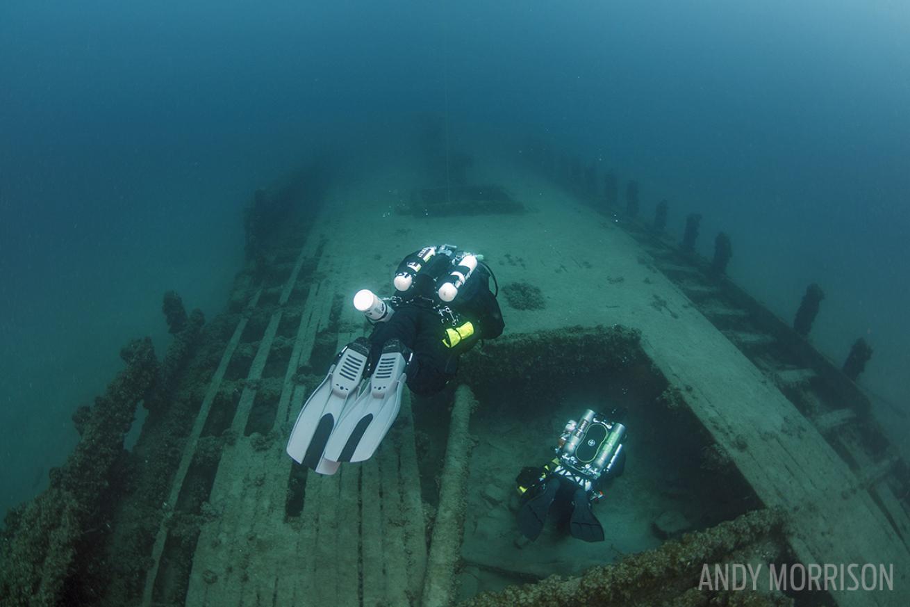 Wreck diving in Michigan.