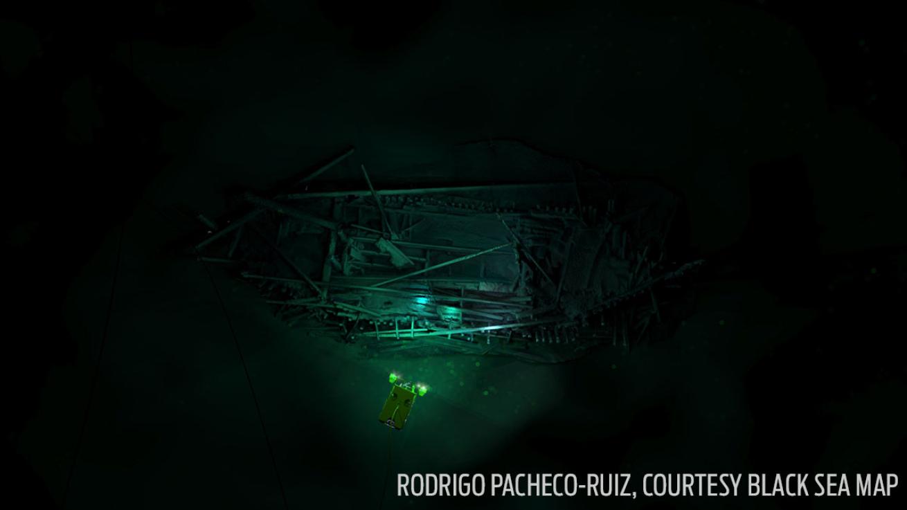 Model of Ottoman shipwreck in the Black Sea.