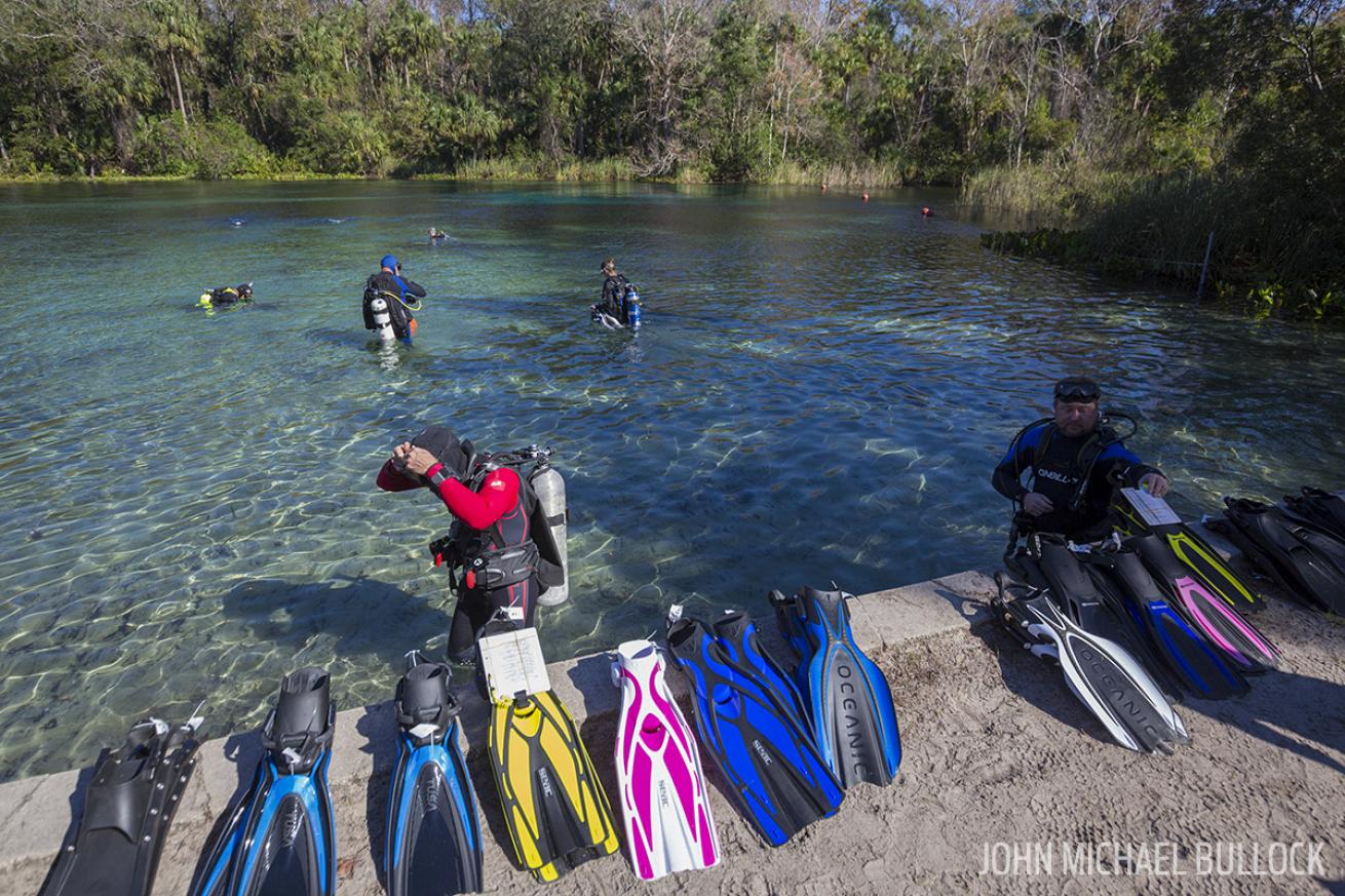 Scuba diving fin test ScubaLab review Alexander Springs