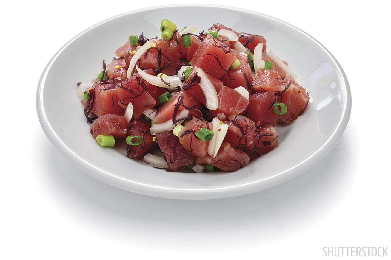 tuna poke Hawaiian food Kona