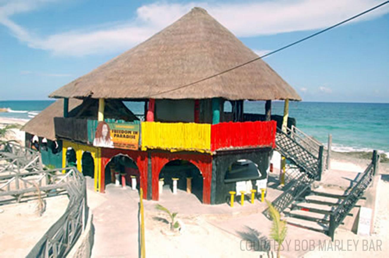 beachside bar in Cozumel