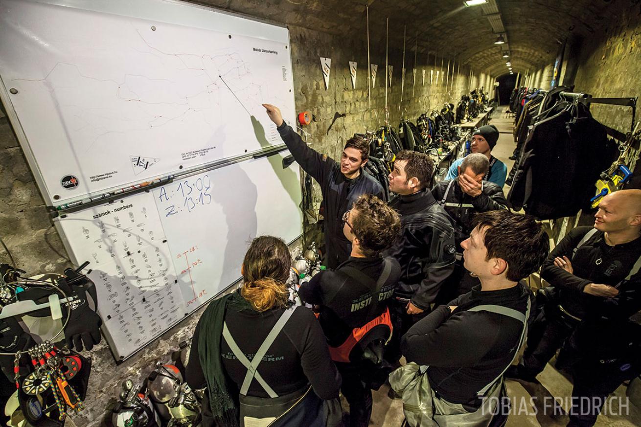 cave diving in Budapest 