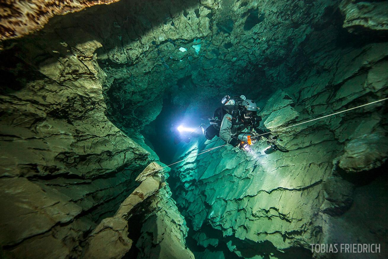 cave diving in Budapest 