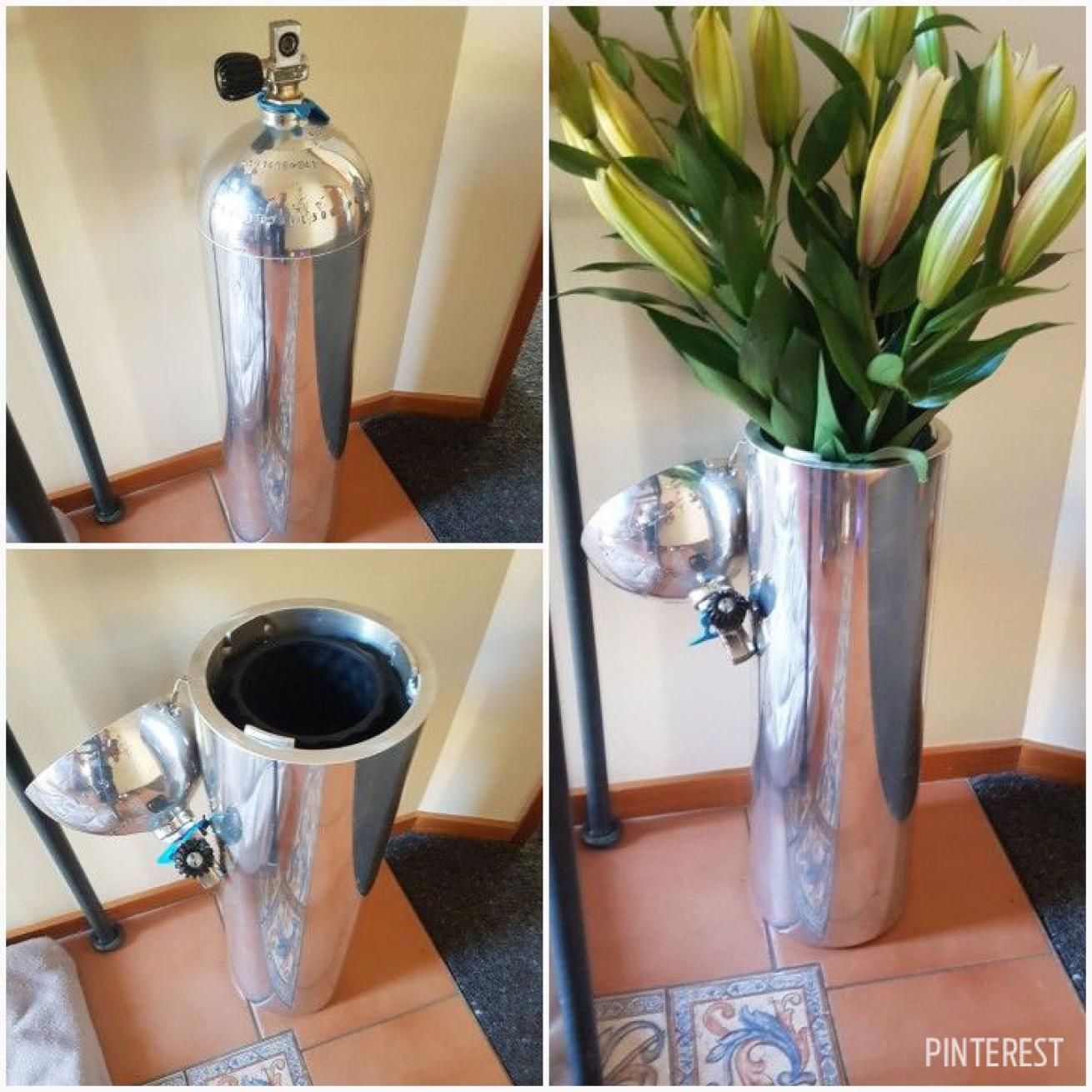 scuba tank vase