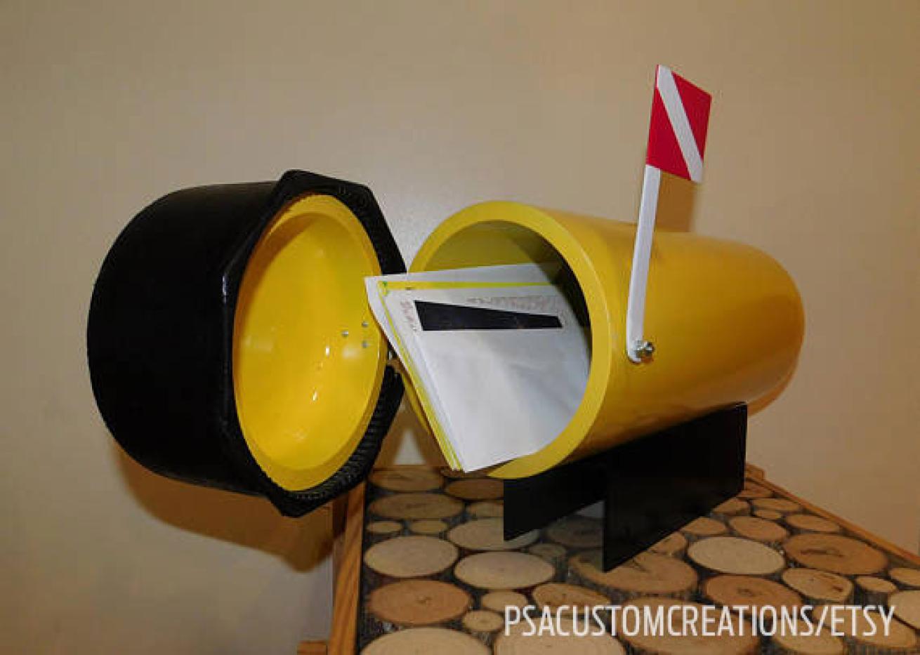 scuba tank mailbox