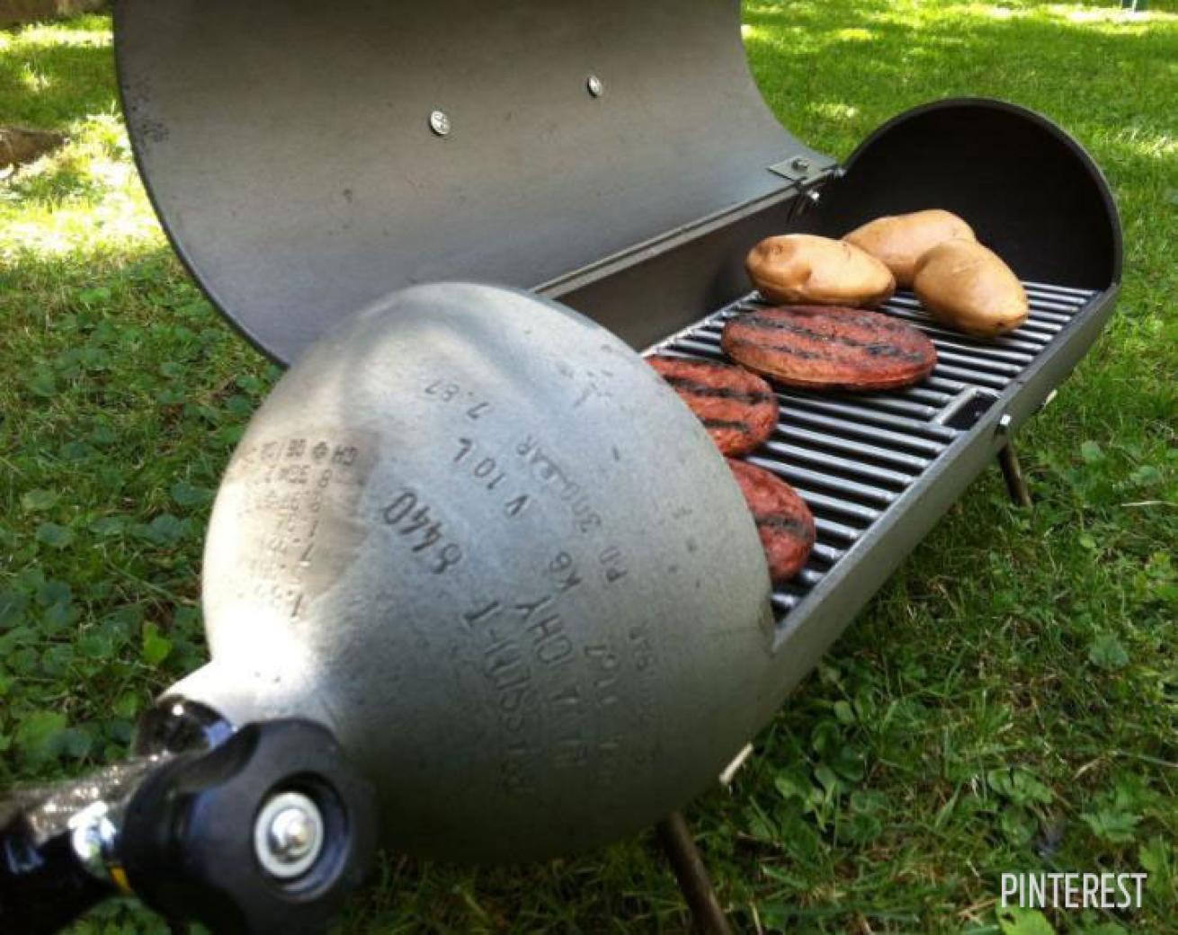 scuba tank grill