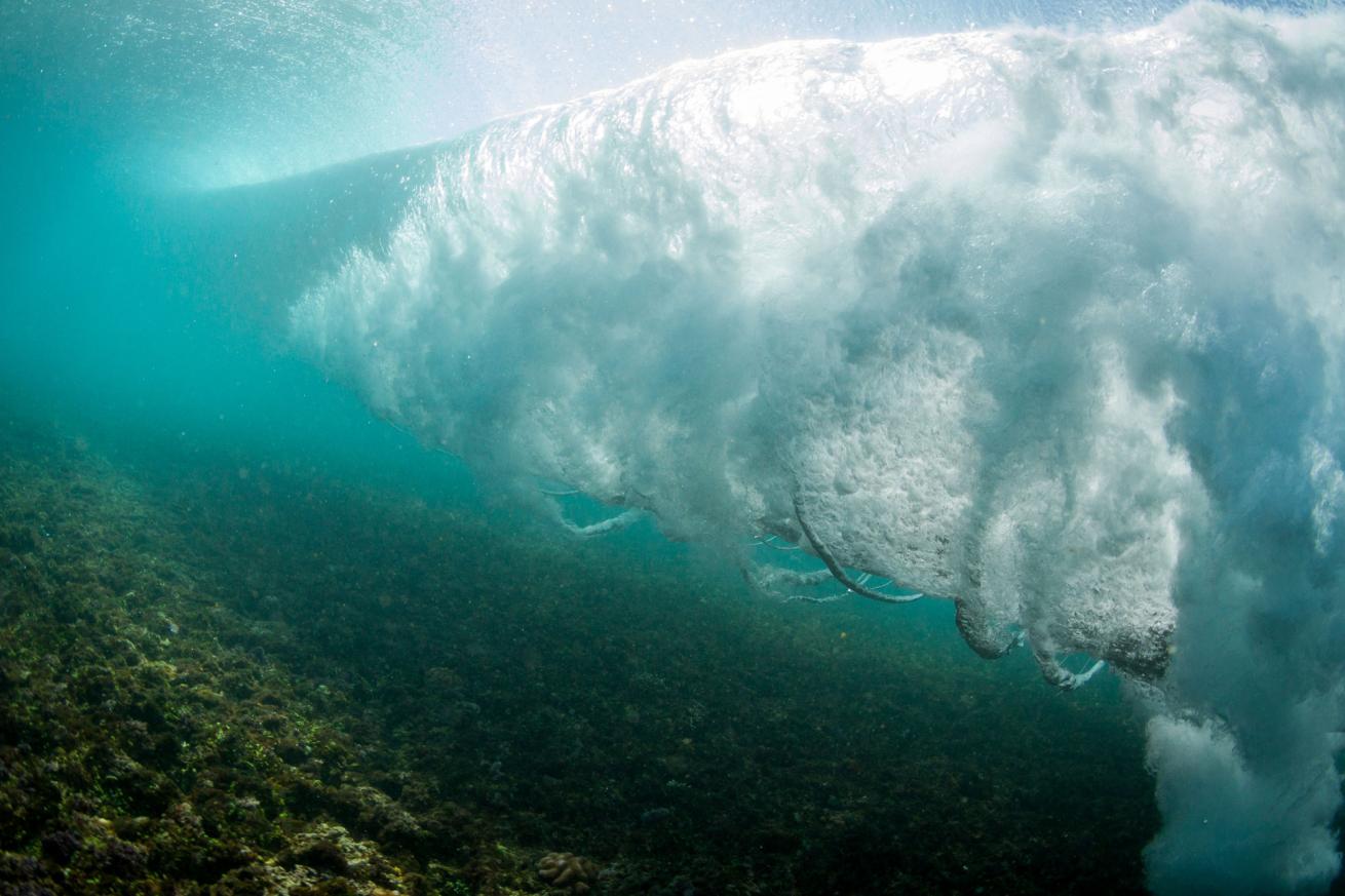 Underwater tsunami damage