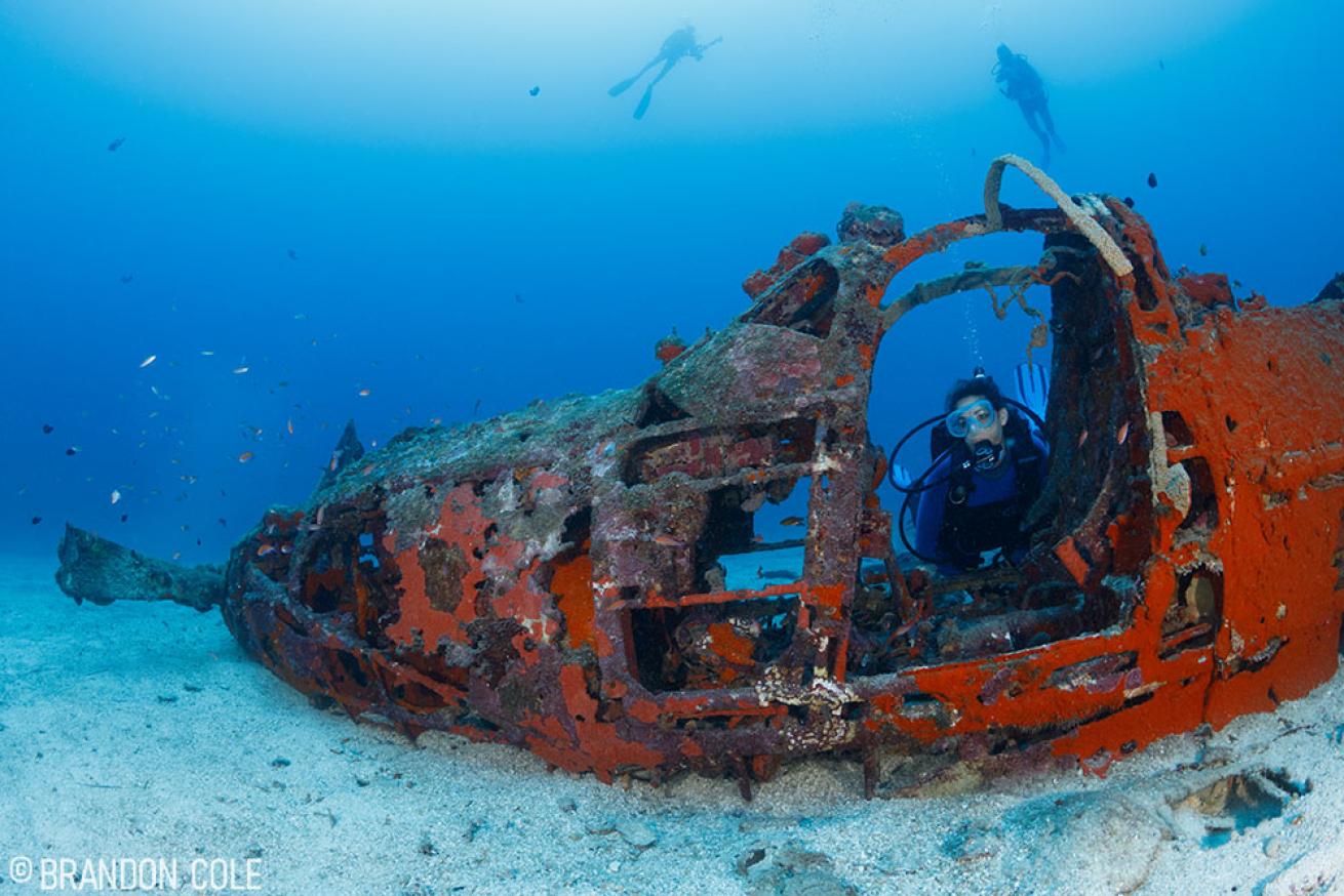 Diving Cockpit of Airacobra in Solomon Islands 