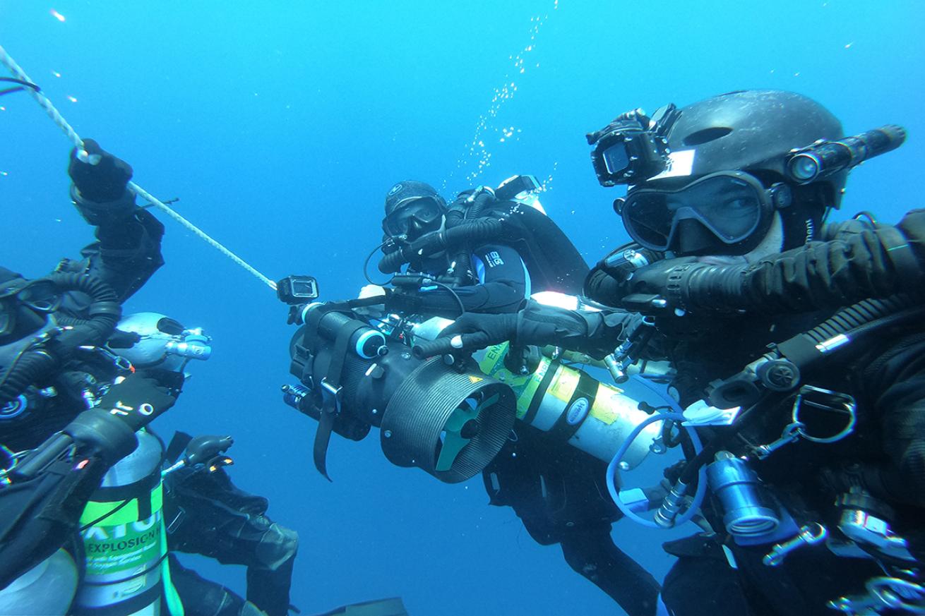 Divers underwater