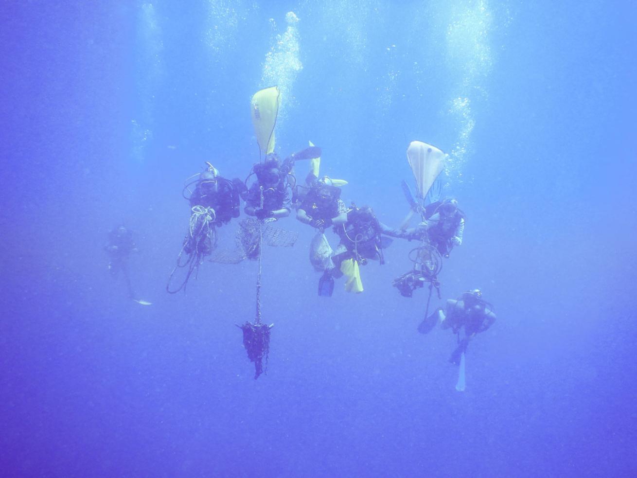 Scuba Divers Collect 519 Pounds of Trash