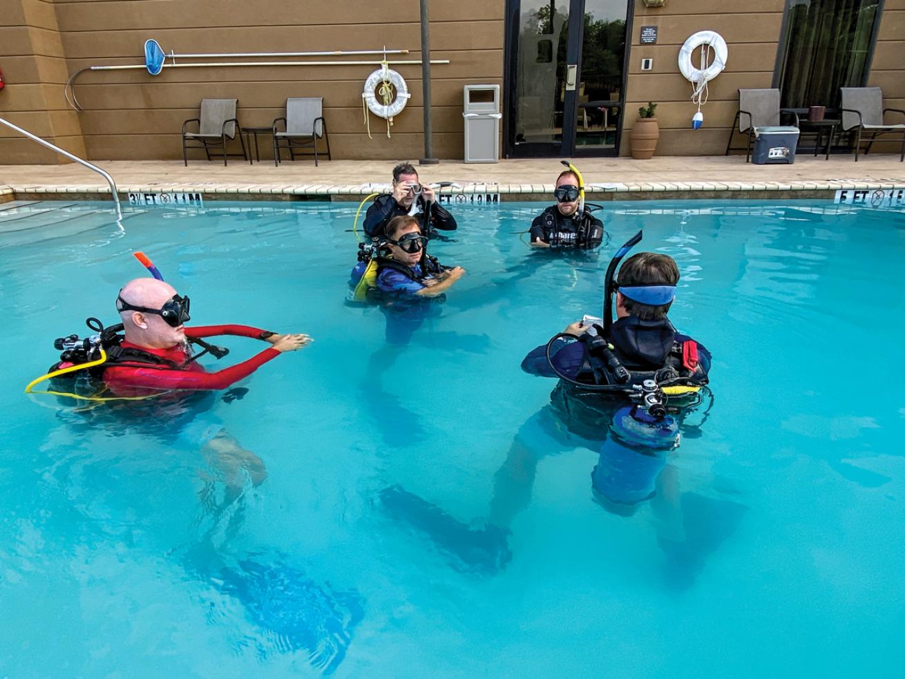 Wayne Brown Trains Scuba Diving Staff