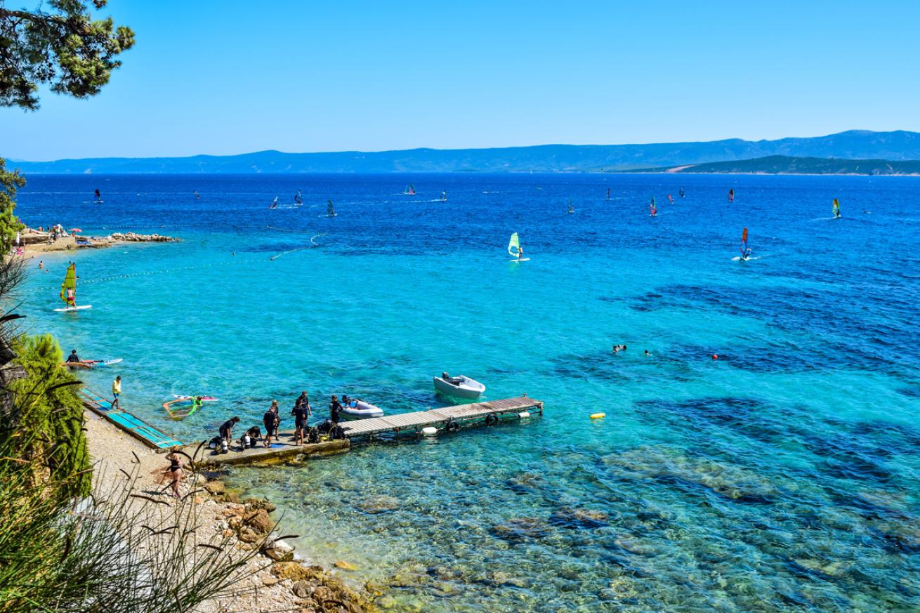 Divers Prepare for Dive in Croatia 