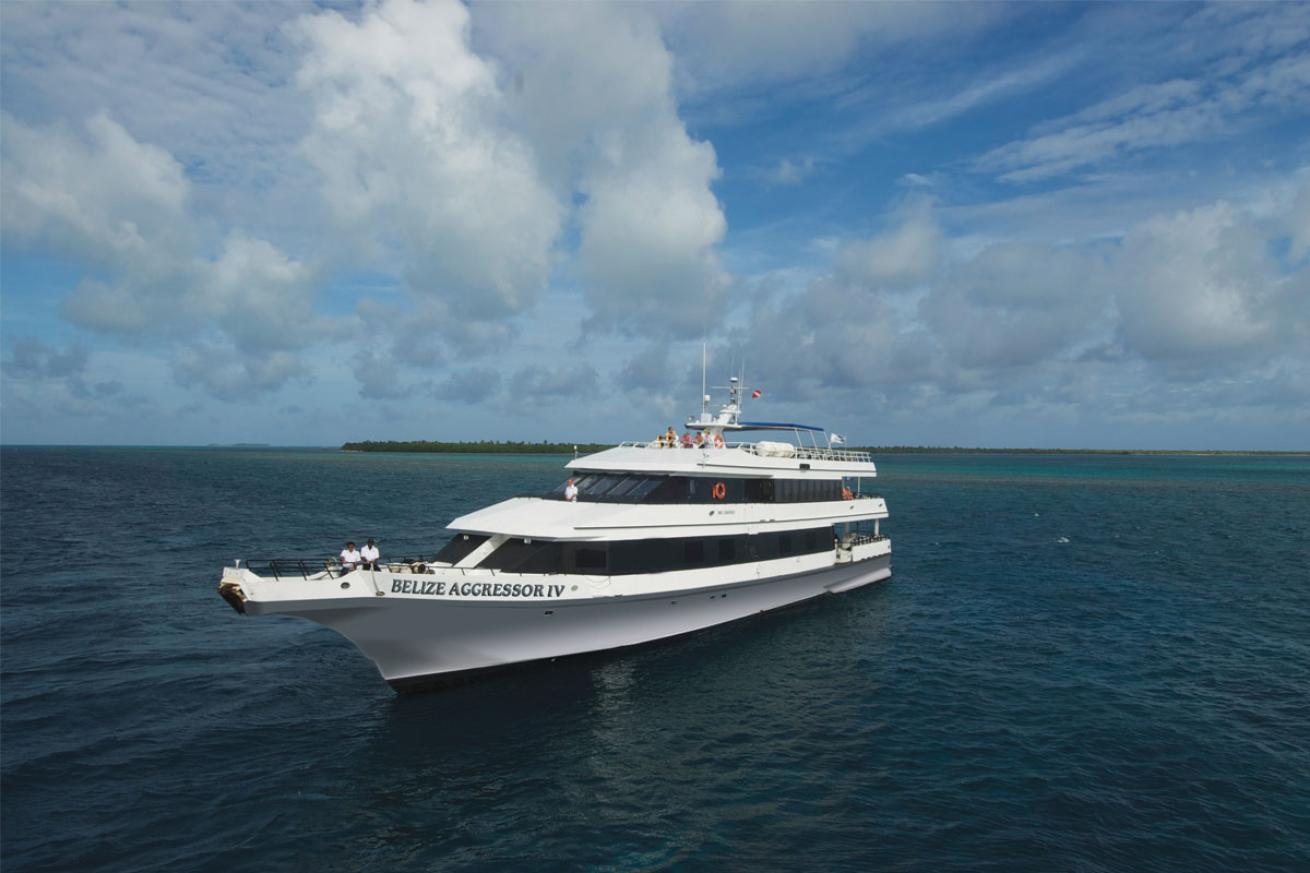 A white yacht in the ocean