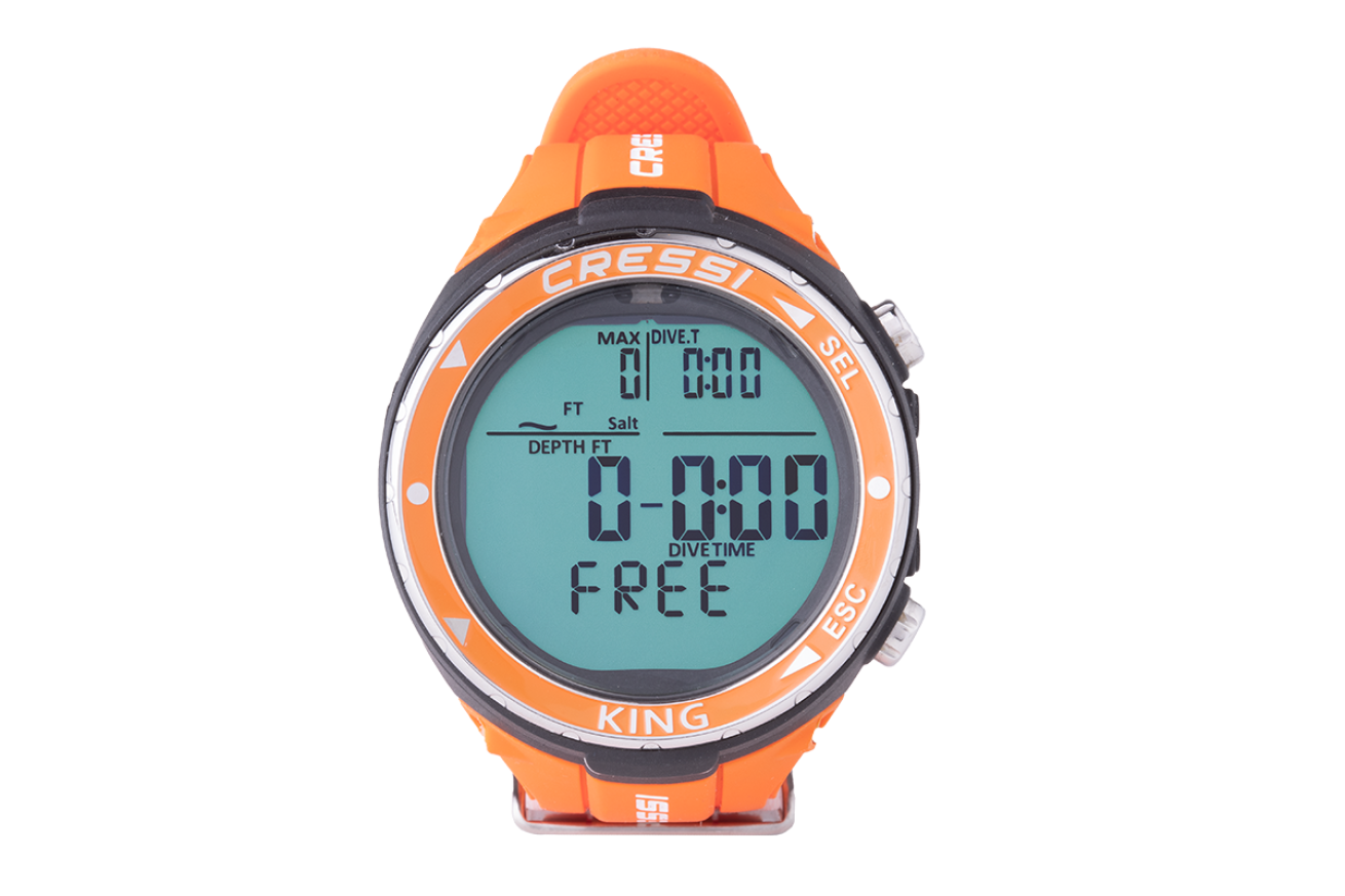 Cressi King Freediving Computer orange