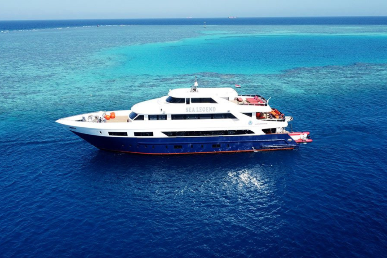 A large boat on the water