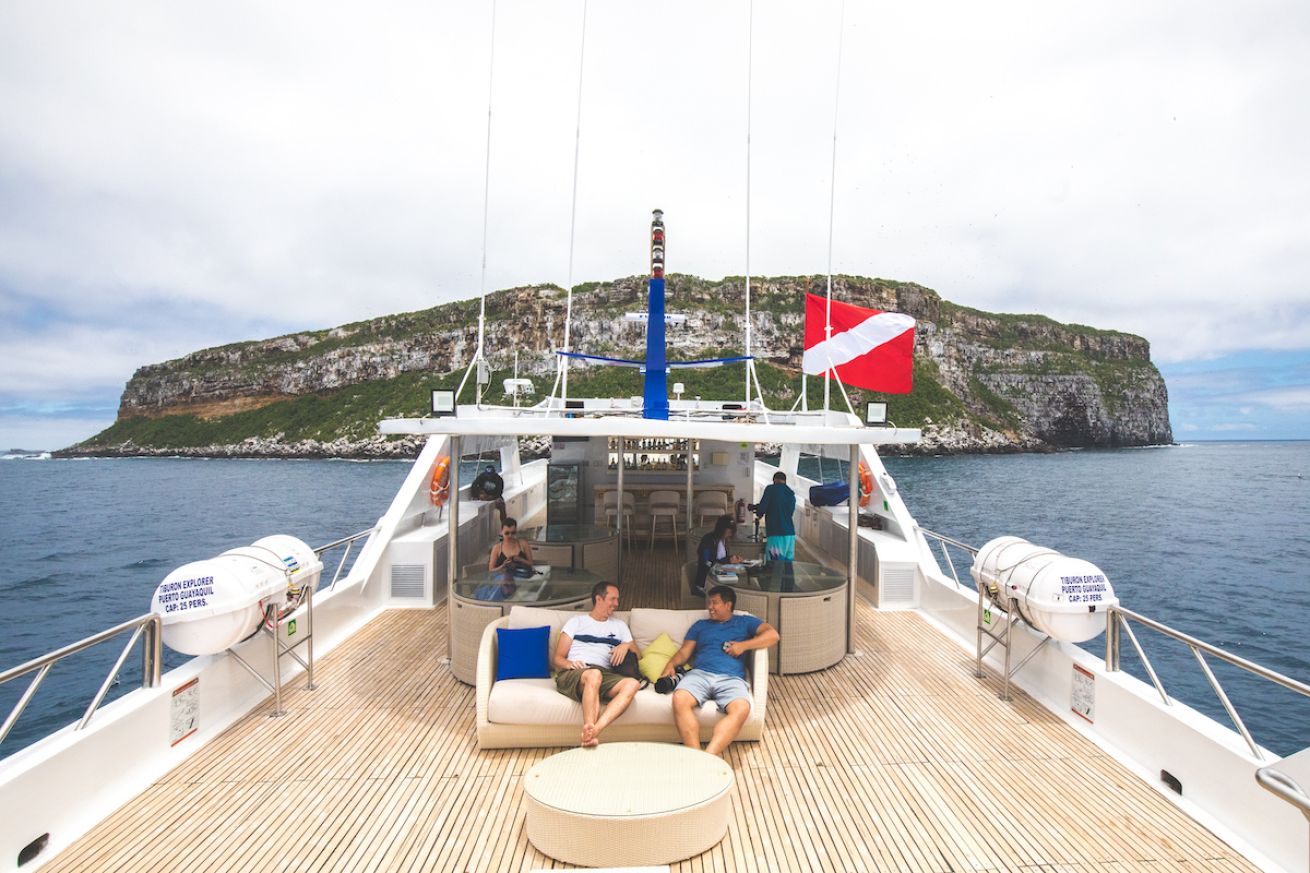 People on a boat deck