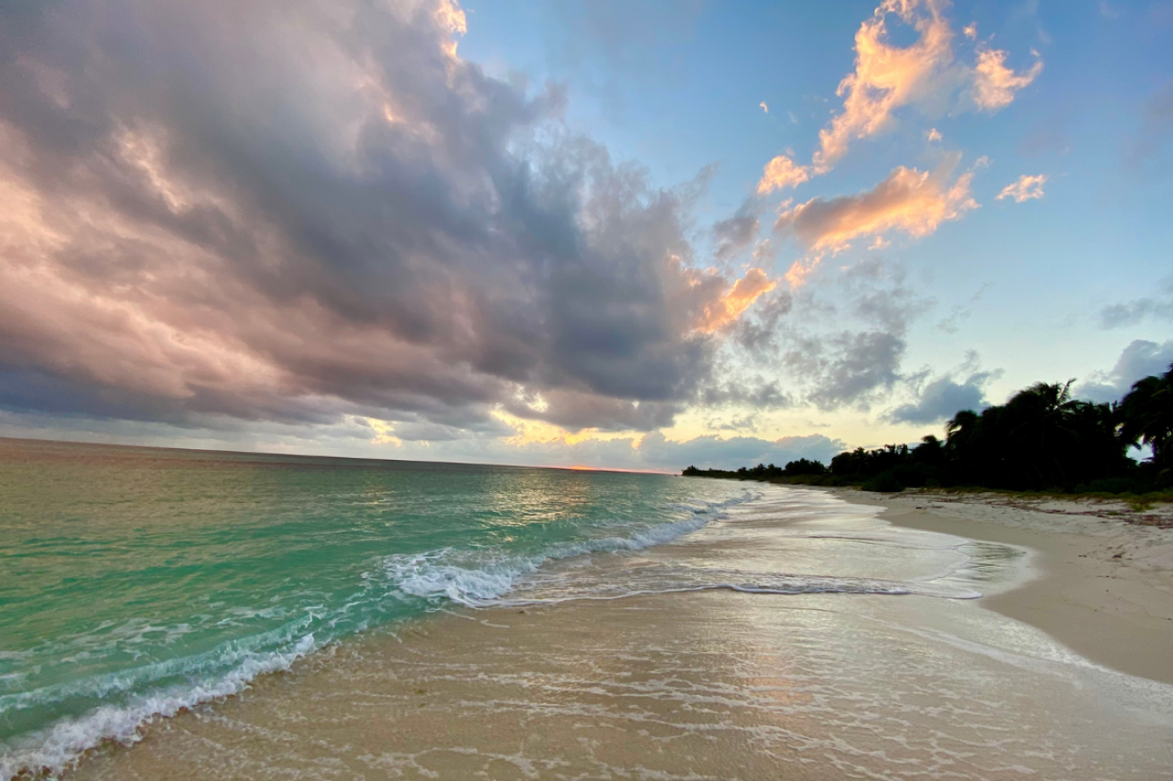 Beach at sunset