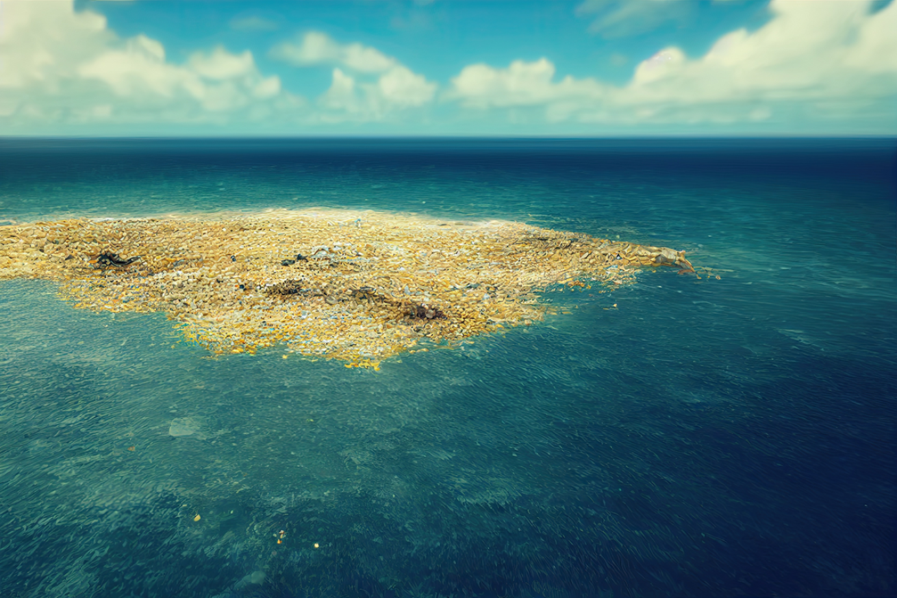 Aerial Great Pacific Garbage Patch
