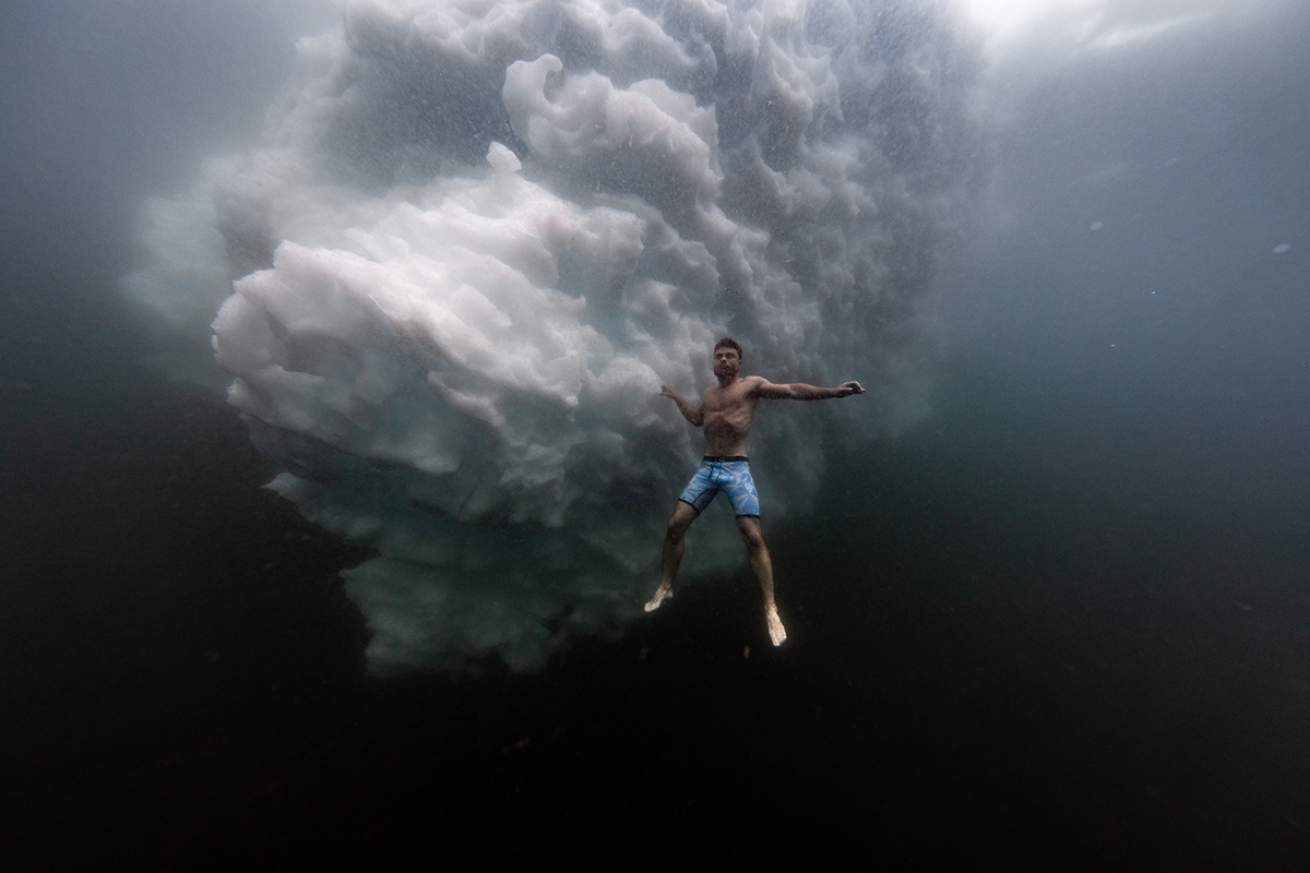 Ice diving in Greenland.