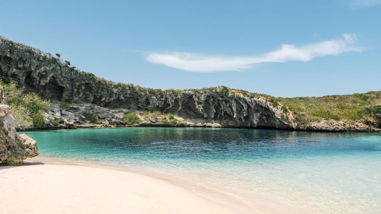 Deep blue hole lagoon