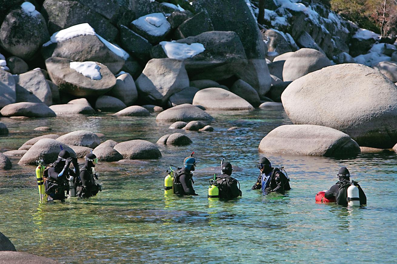 scuba diving Lake Tahoe, Nevada 