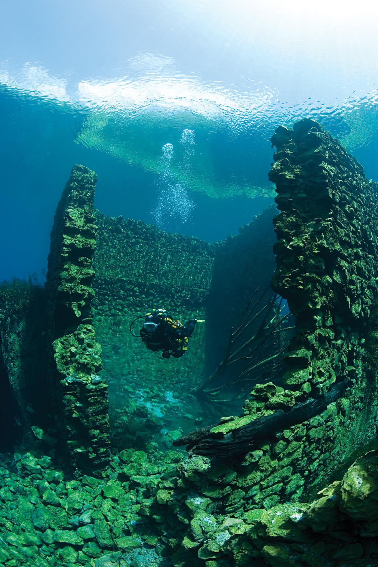 freshwater scuba diving in Capo D’Acqua, Italy