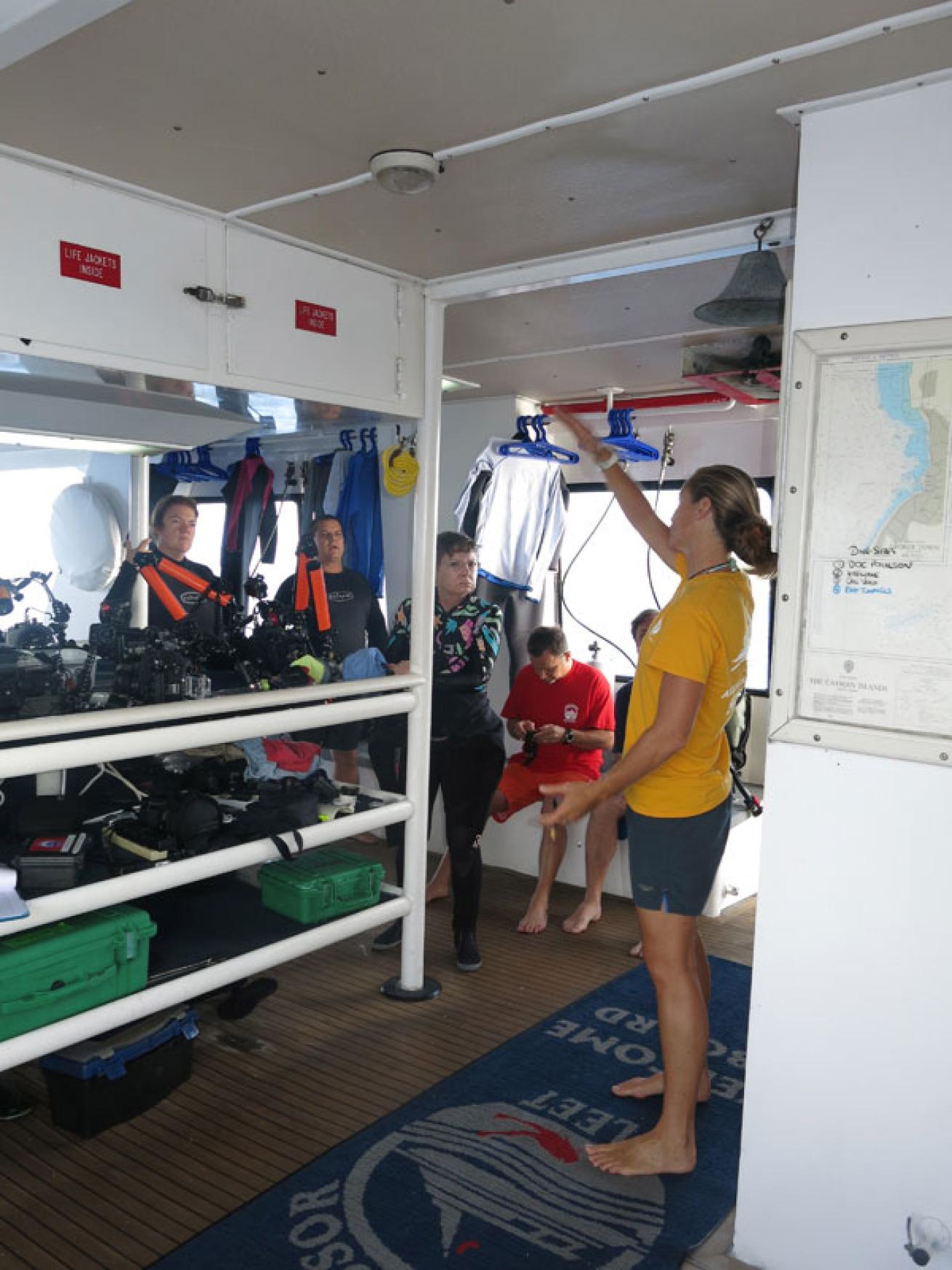 Dive briefing onboard Aggressor