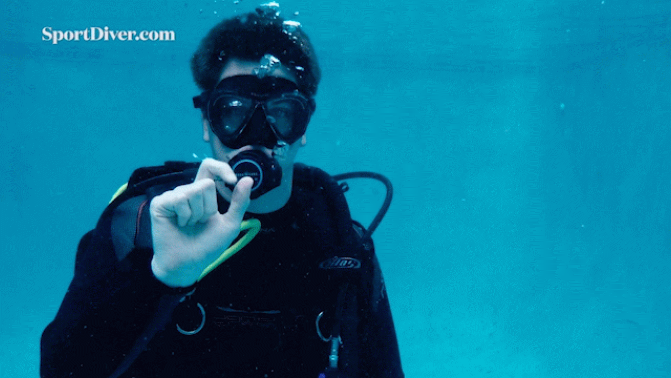 scuba diving hand signals