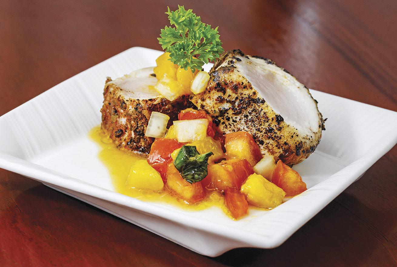 Elegant, chef-prepared meals cater to guests’ preferences.