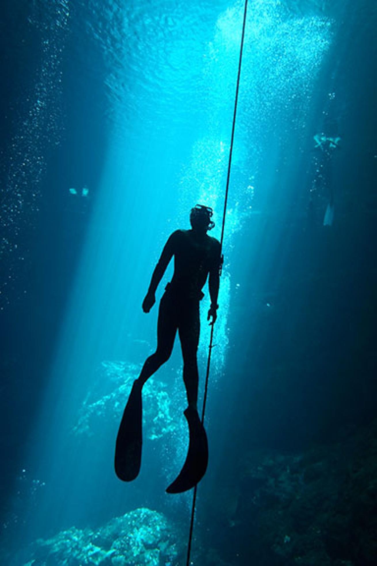 freediving Mexico cenote