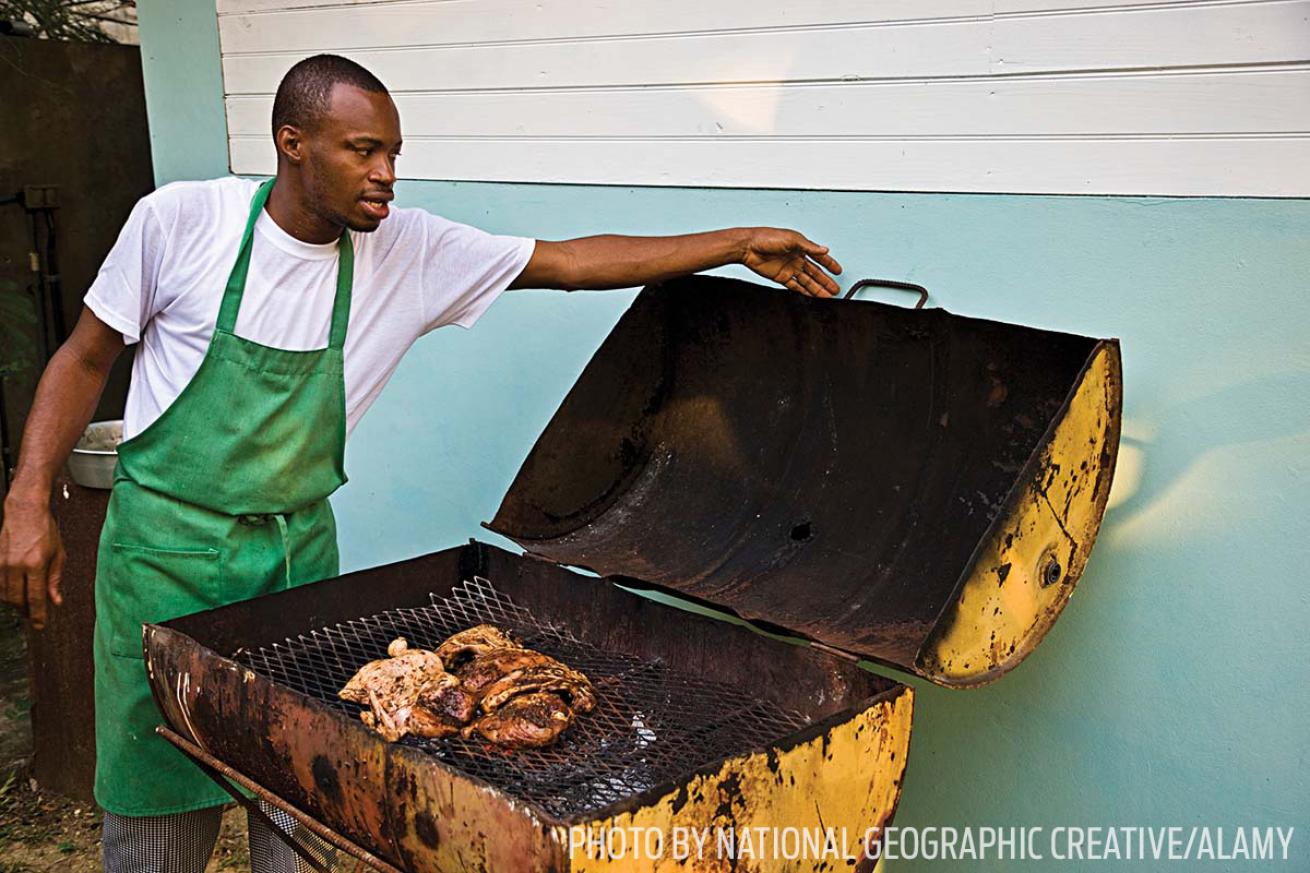 Jamaica jerk chicken grill