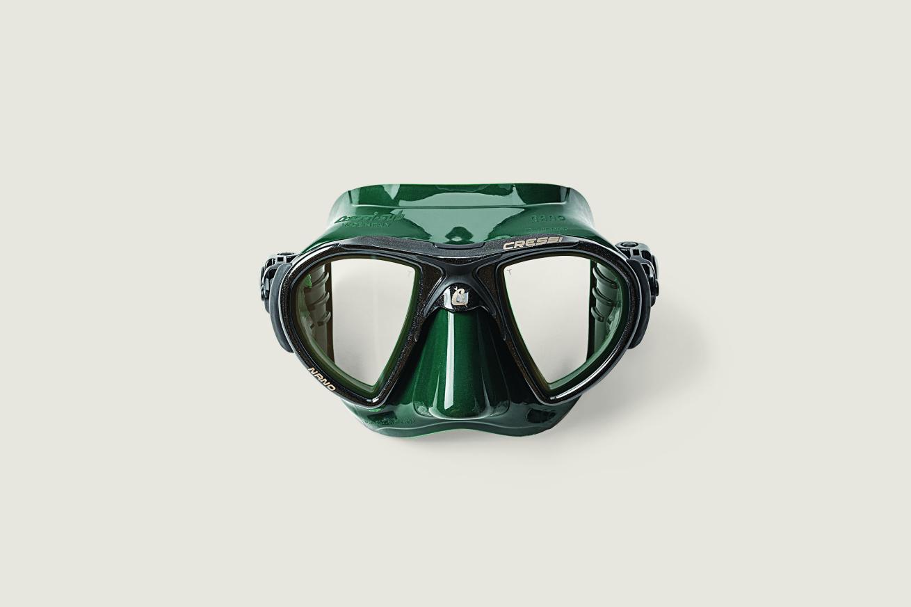 Cressi Nano green scuba diving mask